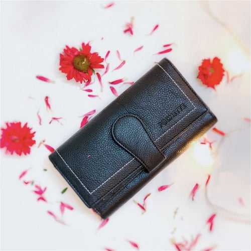 Pochette Bi-Fold Clutch Wallet(Black)