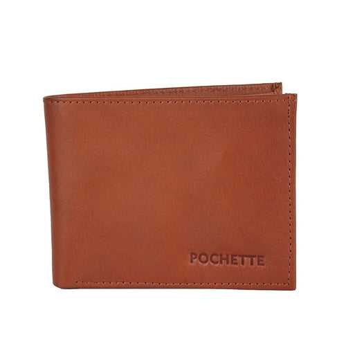 Pochette Men's Tan Wallet-Pure Leather