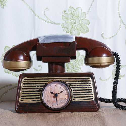 Vintage Decorative Telephone Tabletop Clock