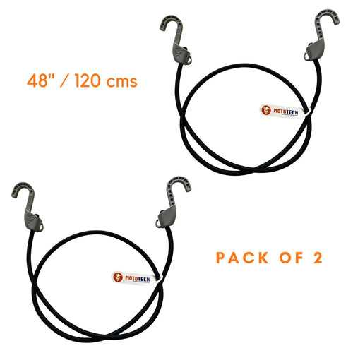 Grappler Bungee Tie-Down - 48"/120cms - Black - 8mm - Pack of 2