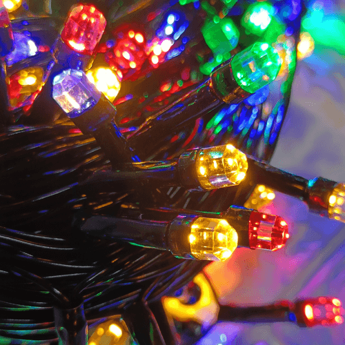 Black Wire Fancy LED Series String Lights