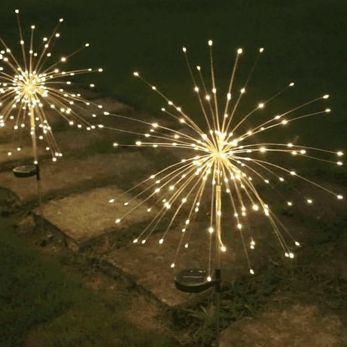 Outdoor LED Solar Firework Fairy Light | Warm White (Pack of 1)