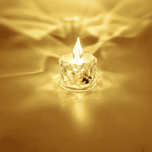 Crystal Diamond Reflection LED Tealight Candle