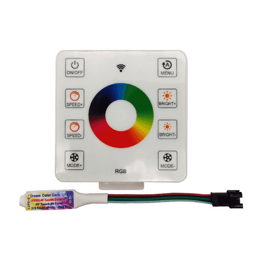 8 Keys Dream Color RGBIC LED Pixel Controller with Touch Panel