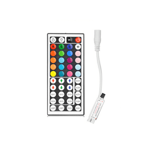 Mini RGB LED Strip Light Controller with 44 Keys IR Remote Controller