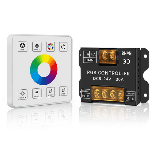 RGB Controller with Wireless Touch Panel RF Wall Mounted