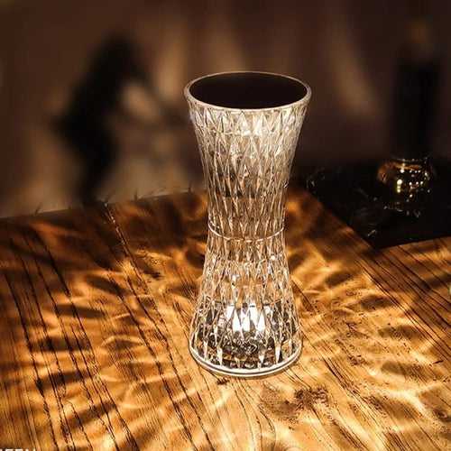 Curvy Reflection Portable LED Crystal Table Lamp