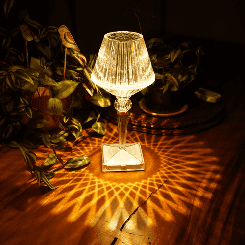 Inter Reflection Portable LED Crystal Table Lamp