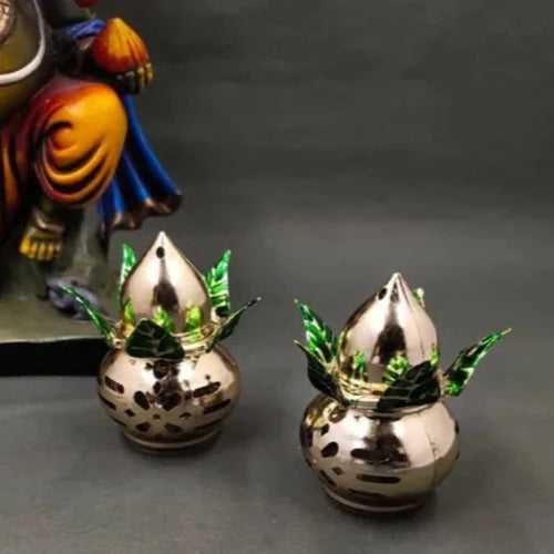 LED Kalash with Meena Leaf Table Lamp (Pack of 2)