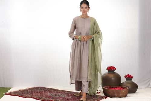 SITARA KURTA SET - GREY