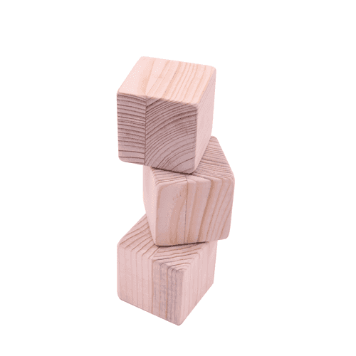 IVEI DIY Wooden Cube Paper Weights - Set of 3