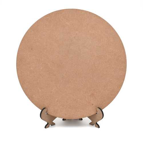 IVEI Round Plate with Foldable Stand - Set of 2