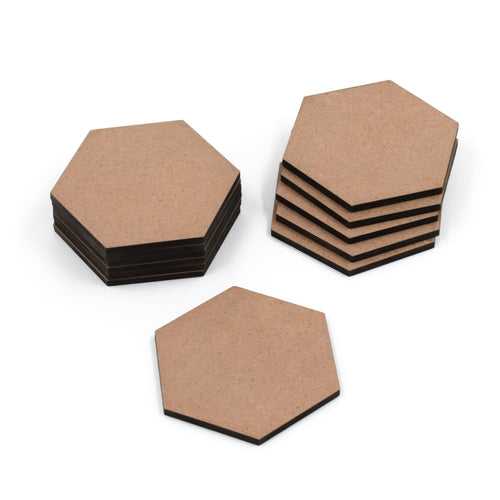IVEI DIY MDF Hexagon Coasters - Set of 12