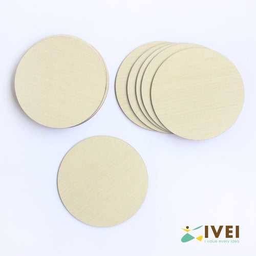 IVEI Wooden finish Round 3.5in Coasters - Set of 12