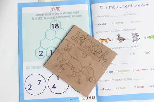 IVEI The Jackal and the drum - Workbook and a DIY Puzzle - 4 to 7 yrs
