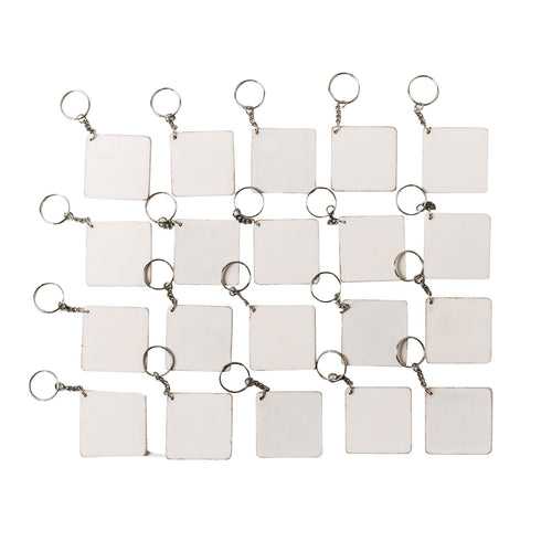 IVEI DIY Keychain Square - 2 in *2 in - Set of 20 (with Primer)