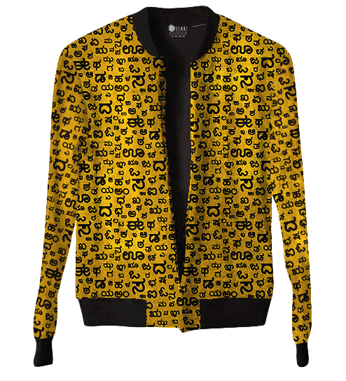 Akshara Yellow Bomber Jacket | AOP Bomber Jacket | Female Bomber Jacket