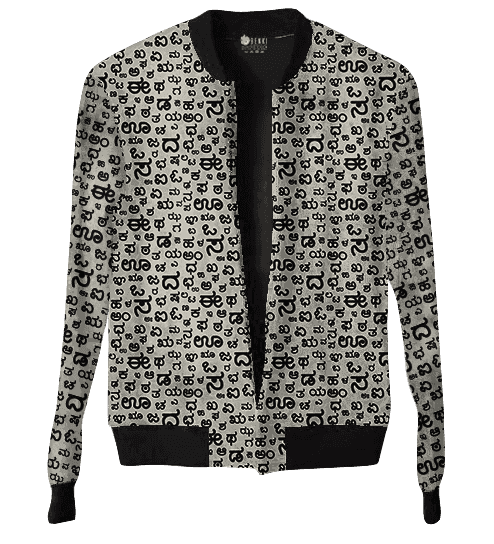 Akshara White Bomber Jacket | AOP Bomber Jacket | Female Bomber Jacket