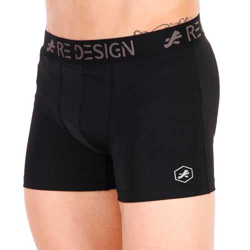 Men's Nylon Compression Trunks (Black)