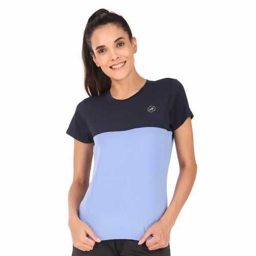 Performance Tshirt For Women Back Stripe (Blue)