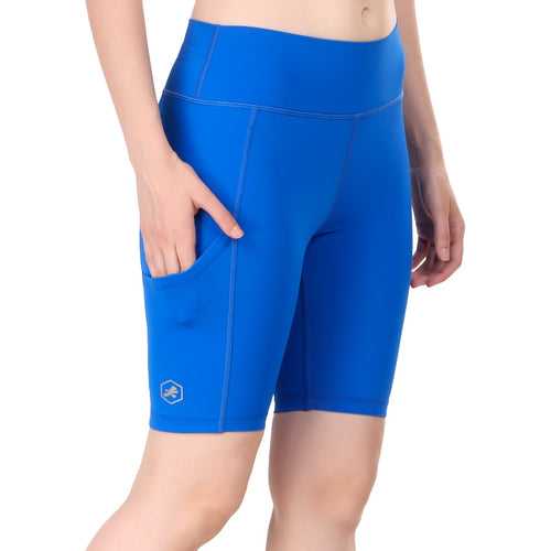 Nylon Compression Shorts For Women (Royal)