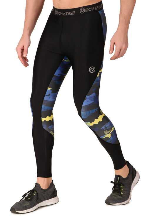 Recharge DC Polyester Compression Pant (Blue Camo)