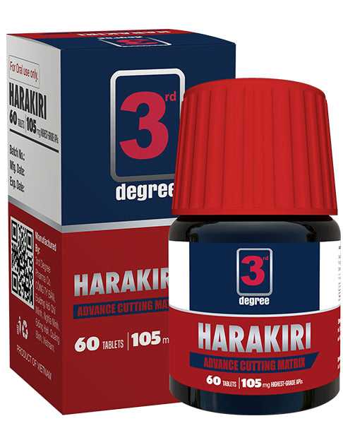 HARAKIRI: 105mg Every Tab, Most Powerful Oral Cut Mix for Sharp, Shredded & HD Physique.