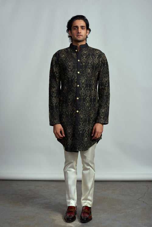 BLACK PINTUCK KURTA