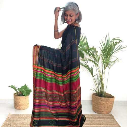 Black Magic - Handloom Cotton Saree