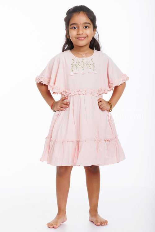 Petite Elegance: Boutique Summer Frock in Delicate Cotton for Girls
