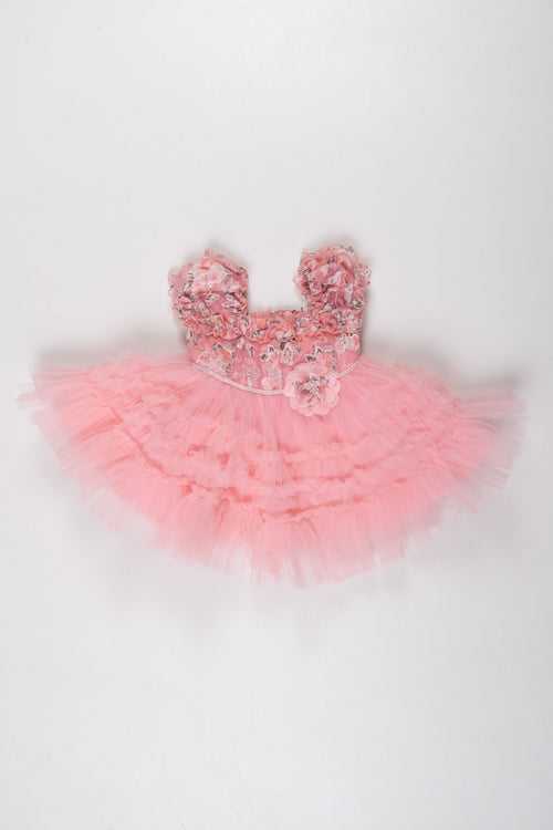 Pink Blossom Tutu Party Frock: A Dreamy Ensemble for Little Ladies