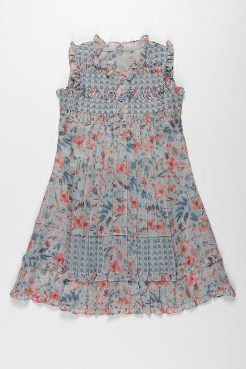 Soft Cotton Floral Frock for Girls - Comfortable Playtime & Fancy Outfit