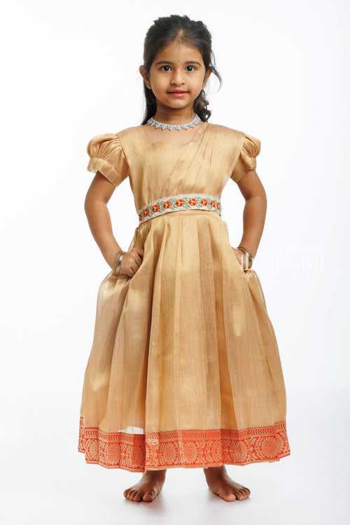 Traditional Elegance Redefined: Designer Anarkali Suit in Earthy Tones