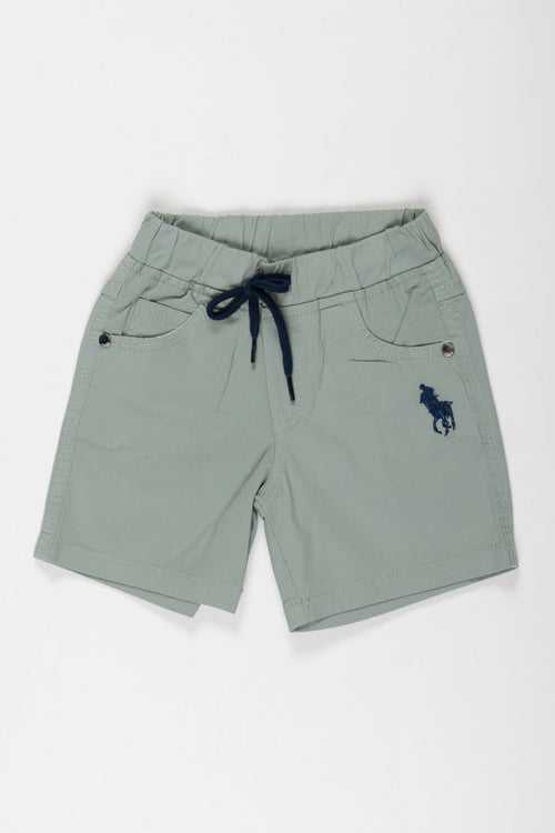 Versatile Slate Grey Boys Cotton Shorts