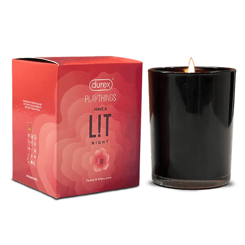 Durex Playthings Have a L!T Night - Peony and Anjou Pear Candle