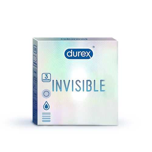 Durex Invisible - 3 Condoms, 3s(Pack of 1)