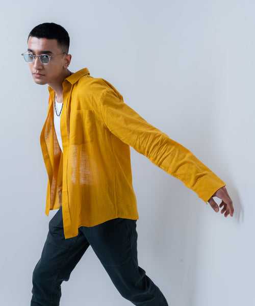 Mustard full sleeves - Oversized Shirt