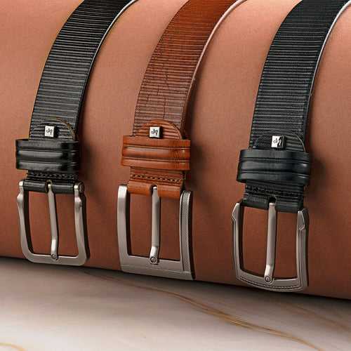 Indian Stripe Chatai Leather Belt