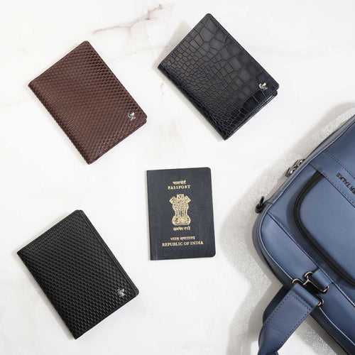 Accord Passport Cover | 100% Genuine Leather | Color: Brick Black