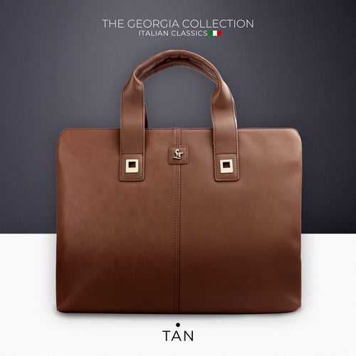 Georgia Collection Laptop Bag for Women Tan