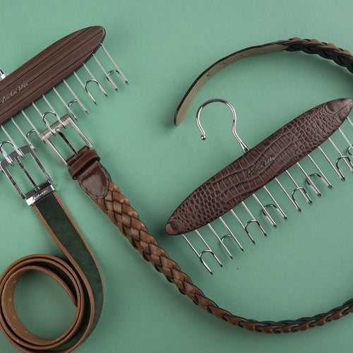 Leather Wooden Belt Hanger