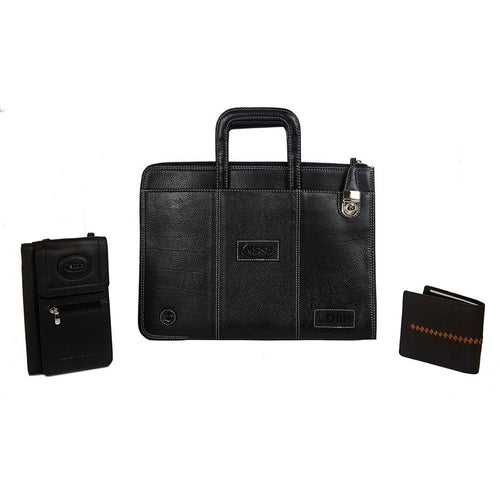 Combo of Laptop Folio Bag, Rfid Guarded (protected)passport Holder & LT Rfid guarded(protected) wallet.