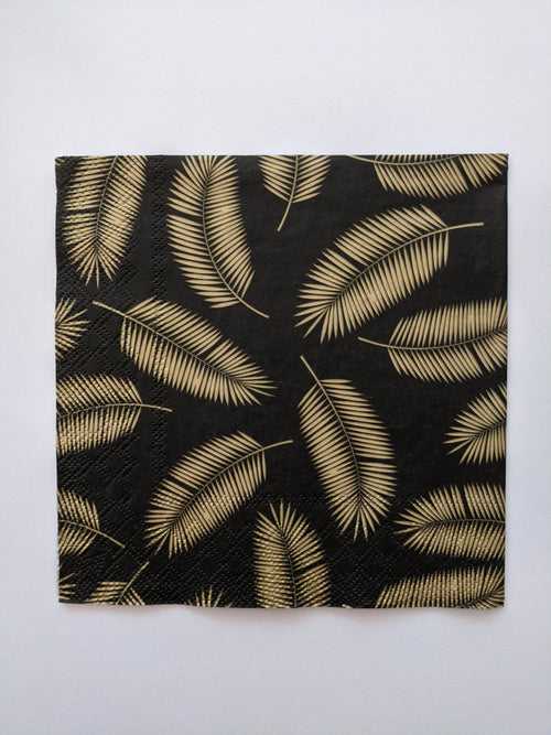 Golden Feather - Decoupage Napkin