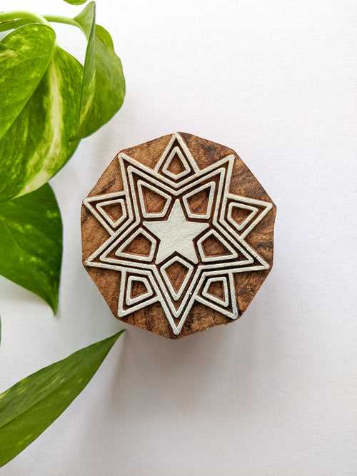 Nakshatra - Circular Wooden Block