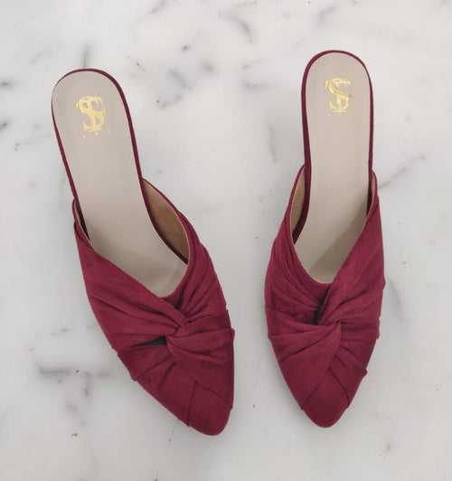 Wine knot heels