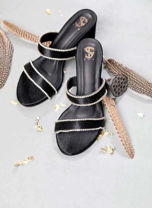 Dianna double Diamantine heels