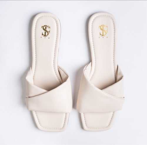 Bianca Beige Twisted Sliders