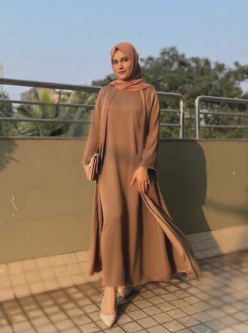 Brown Two-Piece Abaya