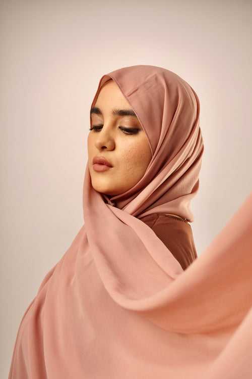 Malaysian Georgette Hijab - Sea Pink