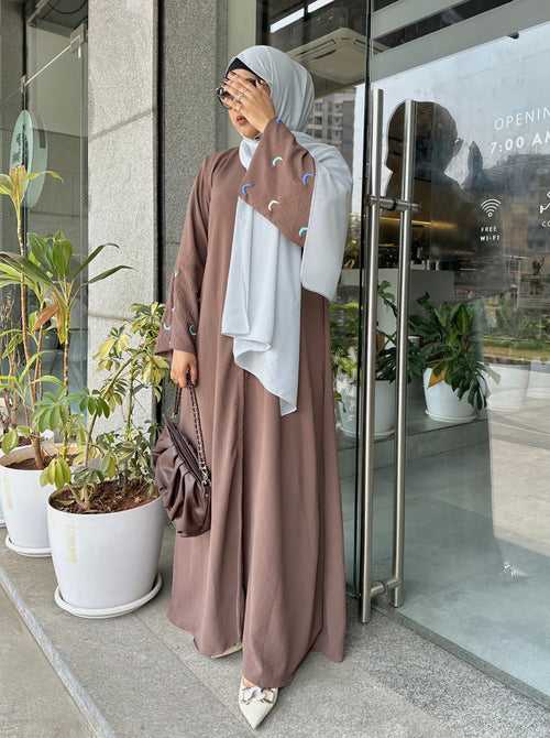 Qamar Abaya - Brown (Comes with hijab)
